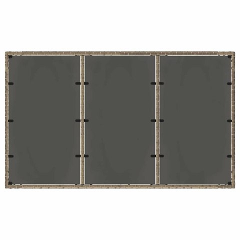 Zestaw do jadalni w ogrodzie 5 pcs Szary polirattan