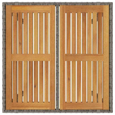 Zestaw do jadalni w ogrodzie 5 pcs Szary polirattan