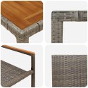 Zestaw do jadalni w ogrodzie 5 pcs Szary polirattan