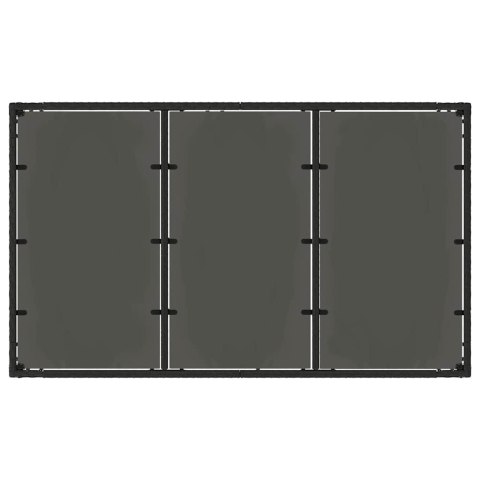 Zestaw do jadalni w ogrodzie 7 pcs Czarny polirattan