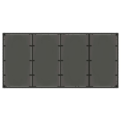 Zestaw do jadalni w ogrodzie 7 pcs Czarny polirattan