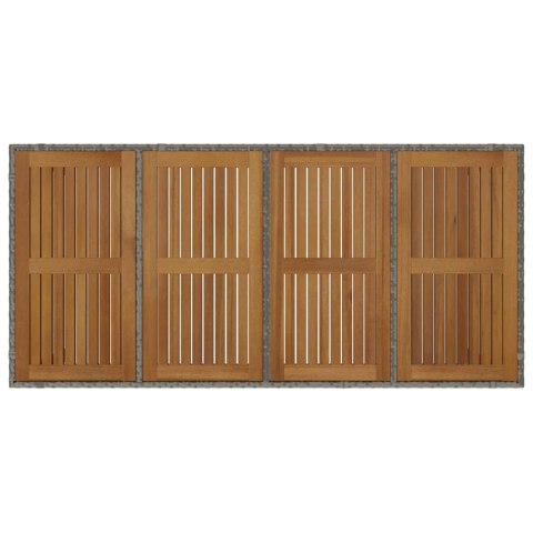 Zestaw do jadalni w ogrodzie 7 pcs Szary polirattan