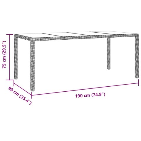 Zestaw do jadalni w ogrodzie 9 pcs Beżowy polirattan