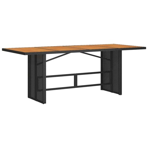 Zestaw do jadalni w ogrodzie 9 pcs Czarny polirattan