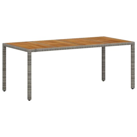 Zestaw do jadalni w ogrodzie 9 pcs Szary polirattan