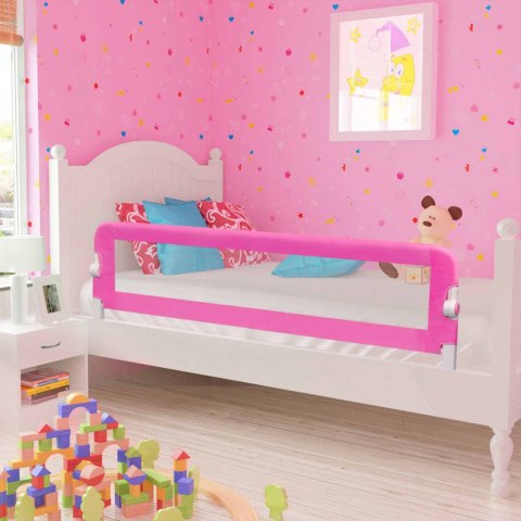 Barierki do łóżeczka dziecięcego, 2 szt., różowe, 150x42 cm