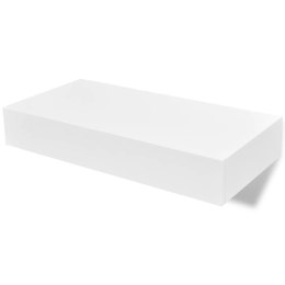 Półki wiszące z szufladami, 2 szt., białe, 48 cm