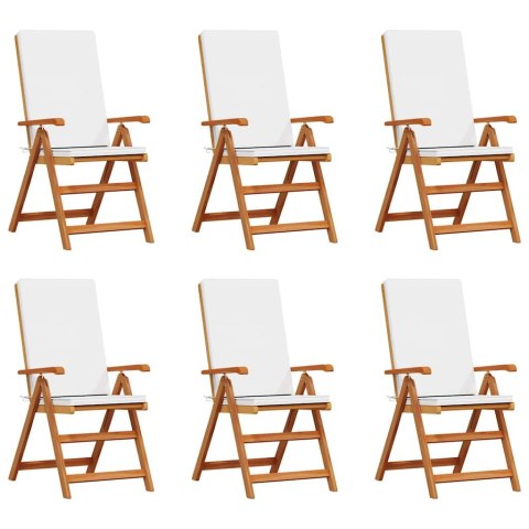 Krzesło Ogrodowe 6 pcs Brązowy i biały 57 x 71,5 x 104 cm