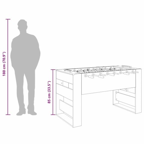 Stół do futbolu 2 pcs Biały 146,5 x 74 x 85 cm