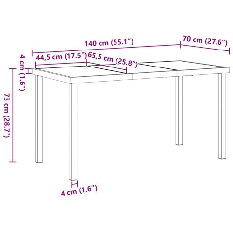 Zestaw do jadalni w ogrodzie 5 pcs Biały