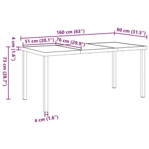 Zestaw do jadalni w ogrodzie 5 pcs Biały