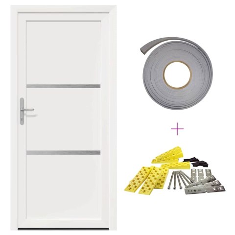 Drzwi Frontowe Biały 108 x 208 cm PVC