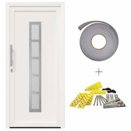 Drzwi Frontowe Biały 88 x 200 cm PVC