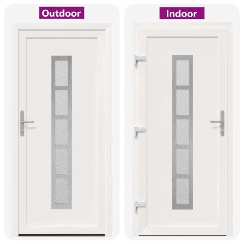 Drzwi Frontowe Biały 98 x 200 cm PVC