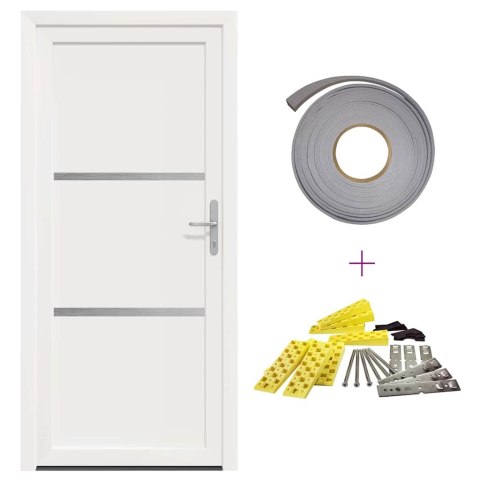 Drzwi Frontowe Biały 98 x 208 cm PVC