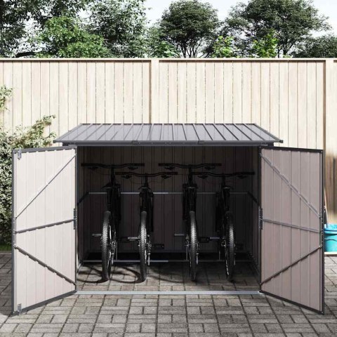 Shed na rower 3 pcs Antracyt 215 x 206 x 157 cm Metal