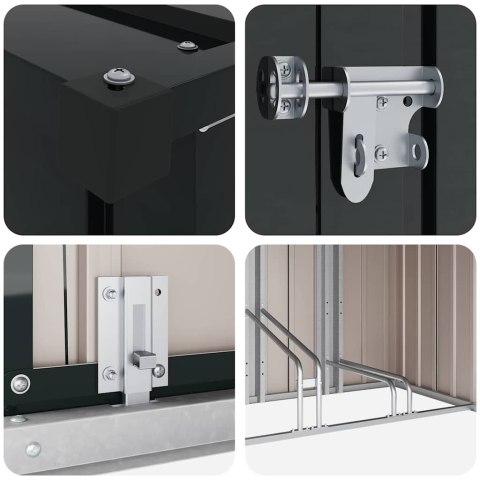 Shed na rower 3 pcs Antracyt 215 x 206 x 157 cm Metal