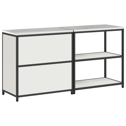 Zestaw do przechowywania w kuchni 2 pcs Biały Stal zimnogięta