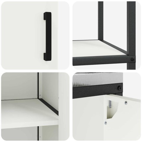 Zestaw do przechowywania w kuchni 2 pcs Biały Stal zimnogięta