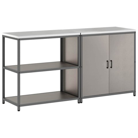 Zestaw do przechowywania w kuchni z półką 2 pcs Rdzawy