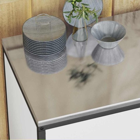 Zestaw do przechowywania w kuchni 2 pcs Biały Stal zimnogięta