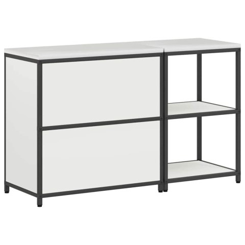 Zestaw do przechowywania w kuchni 2 pcs Biały Stal zimnogięta