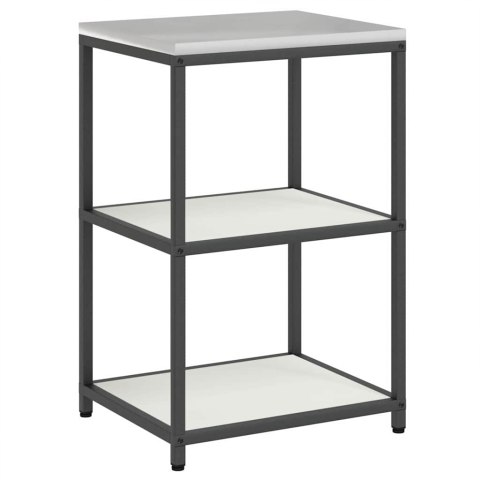 Zestaw do przechowywania w kuchni 2 pcs Biały Stal zimnogięta