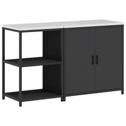 Zestaw do przechowywania w kuchni 2 pcs Czarny Stal zimnogięta