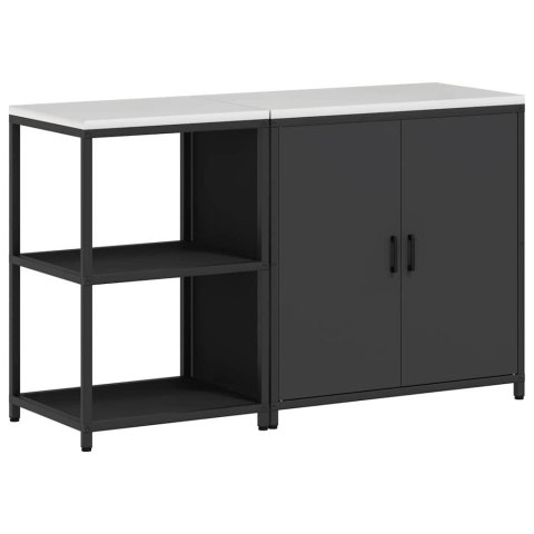 Zestaw do przechowywania w kuchni 2 pcs Czarny Stal zimnogięta