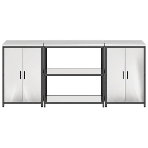 Zestaw do przechowywania w kuchni 3 pcs Srebrny Stal nierdzewna