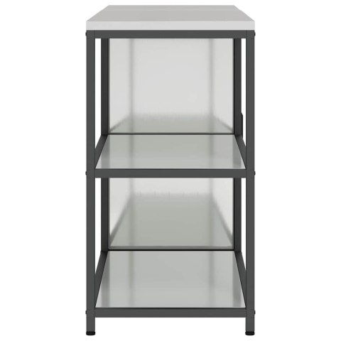 Zestaw do przechowywania w kuchni z półką 2 pcs Srebrny