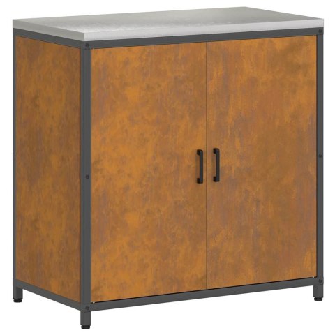 Zestaw do przechowywania w kuchni z półką 3 pcs Rdzawy