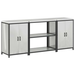 Zestaw do przechowywania w kuchni z półką 3 pcs Srebrny