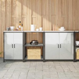 Zestaw do przechowywania w kuchni z półką 3 pcs Srebrny