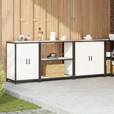 Zestaw do przechowywania w kuchni z półką Inny 3 pcs Biały Stal