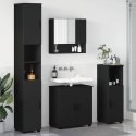 Zestaw mebli łazienkowych Montowane na ścianie 4 pcs Czarny