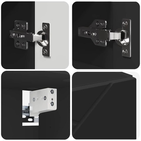 Zestaw mebli łazienkowych Montowane na ścianie 4 pcs Czarny