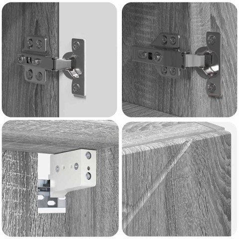 Zestaw mebli łazienkowych z szufladą 4 pcs Szary Sonoma