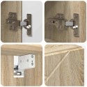 Zestaw mebli łazienkowych z szufladą Z lustrem 4 pcs Dąb Sonoma