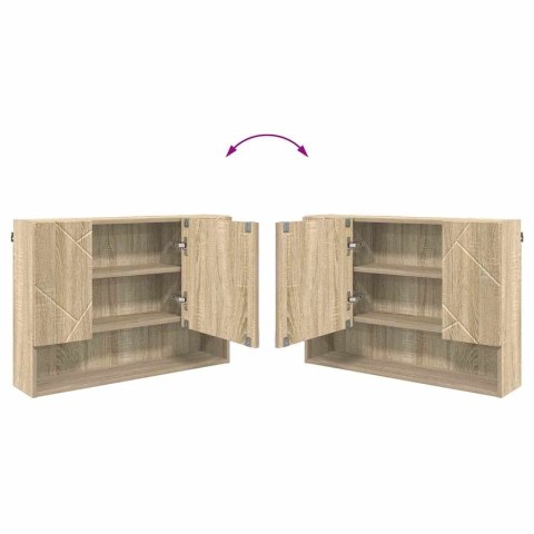 Zestaw mebli łazienkowych z szufladą z półką 4 pcs Dąb Sonoma