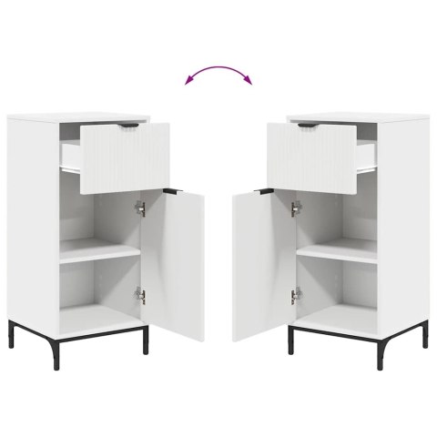 Zestaw mebli łazienkowych Biały Drewno inżynieryjne, Metal