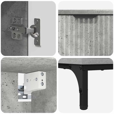 Zestaw mebli łazienkowych z szufladą z drzwiami Betonowy szary