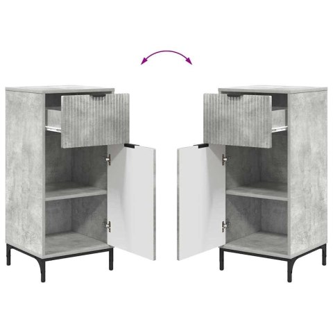 Zestaw mebli łazienkowych z szufladą z drzwiami Betonowy szary