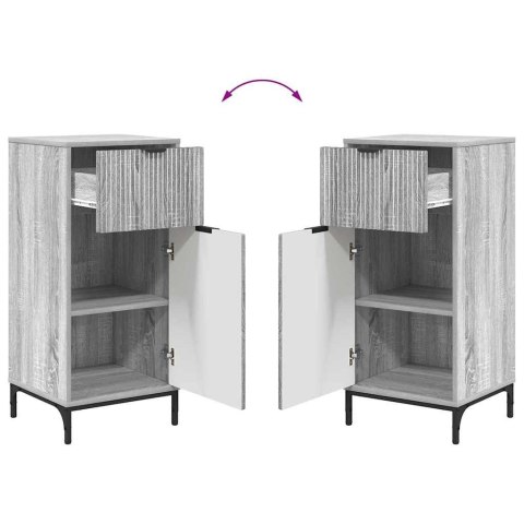 Zestaw mebli łazienkowych z szufladą z drzwiami Szary Sonoma