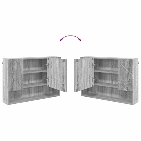 Zestaw mebli łazienkowych z szufladą z półką 5 pcs Szary Sonoma