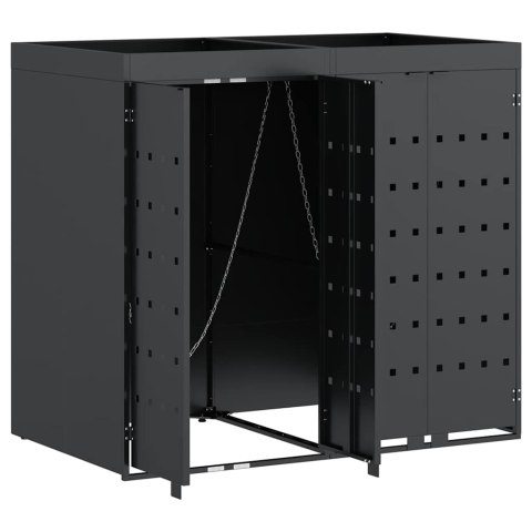 Przechowalnia na 2 kosze na odpady Antracyt