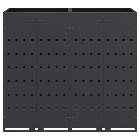 Przechowalnia na 2 kosze na odpady Antracyt