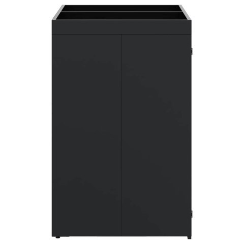 Przechowalnia na 2 kosze na odpady Czarny 136 x 77,5 x 121,5 cm