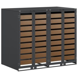 Przechowalnia na 3 kosze na odpady 340 x 77.5 x 115.5 cm Stal