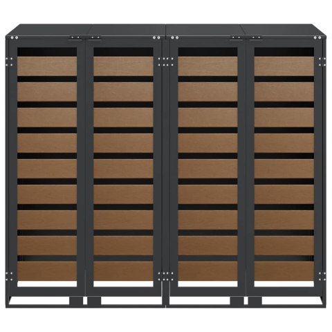 Przechowalnia na 3 kosze na odpady 340 x 77.5 x 115.5 cm Stal